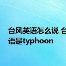台风英语怎么说 台风英语是typhoon
