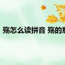 殇怎么读拼音 殇的意思