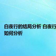 白夜行的结局分析 白夜行的结局如何分析