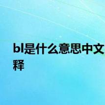 bl是什么意思中文 bl解释