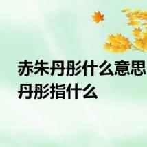 赤朱丹彤什么意思 赤朱丹彤指什么