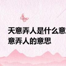 天意弄人是什么意思 天意弄人的意思