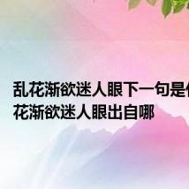 乱花渐欲迷人眼下一句是什么 乱花渐欲迷人眼出自哪