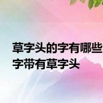 草字头的字有哪些 哪些字带有草字头