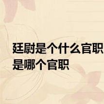 廷尉是个什么官职 廷尉是哪个官职