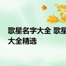 歌星名字大全 歌星名字大全精选