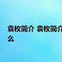 袁枚简介 袁枚简介是什么