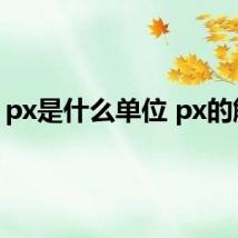 px是什么单位 px的解释