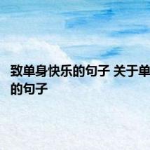 致单身快乐的句子 关于单身快乐的句子