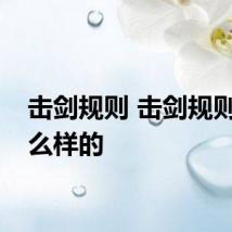 击剑规则 击剑规则是怎么样的