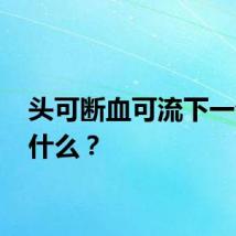 头可断血可流下一句 是什么？