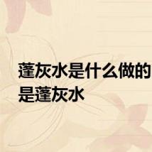 蓬灰水是什么做的 什么是蓬灰水