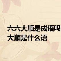 六六大顺是成语吗 六六大顺是什么语