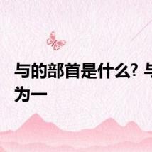 与的部首是什么? 与部首为一