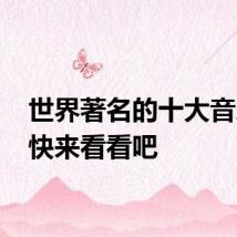 世界著名的十大音乐家 快来看看吧