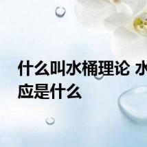 什么叫水桶理论 水桶效应是什么
