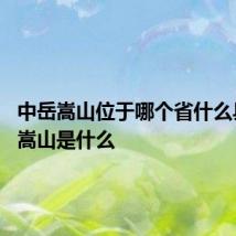 中岳嵩山位于哪个省什么县 中岳嵩山是什么