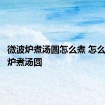 微波炉煮汤圆怎么煮 怎么煮微波炉煮汤圆