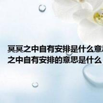 冥冥之中自有安排是什么意思 冥冥之中自有安排的意思是什么