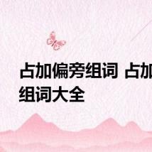 占加偏旁组词 占加偏旁组词大全