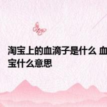 淘宝上的血滴子是什么 血滴子淘宝什么意思