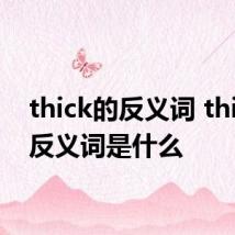 thick的反义词 thick的反义词是什么