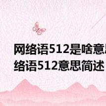 网络语512是啥意思 网络语512意思简述