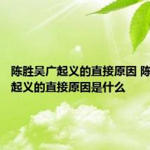陈胜吴广起义的直接原因 陈胜吴广起义的直接原因是什么