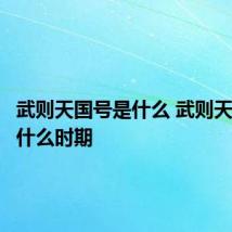 武则天国号是什么 武则天国号是什么时期