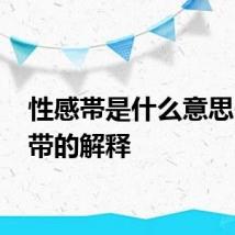 性感帯是什么意思 性感带的解释
