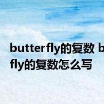 butterfly的复数 butterfly的复数怎么写