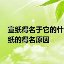 宣纸得名于它的什么 宣纸的得名原因