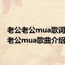 老公老公mua歌词 老公老公mua歌曲介绍
