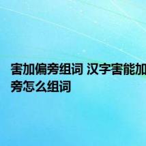 害加偏旁组词 汉字害能加什么偏旁怎么组词