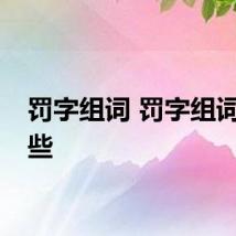罚字组词 罚字组词有哪些