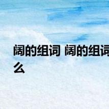 阔的组词 阔的组词是什么