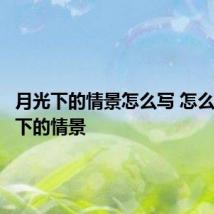 月光下的情景怎么写 怎么写月光下的情景