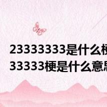 23333333是什么梗 23333333梗是什么意思