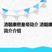 清朝康熙皇帝简介 清朝康熙皇帝简介介绍
