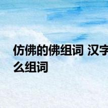 仿佛的佛组词 汉字佛怎么组词