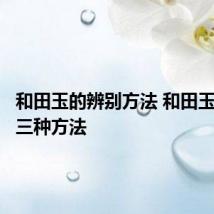和田玉的辨别方法 和田玉鉴定的三种方法