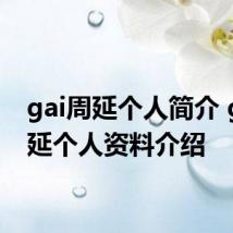 gai周延个人简介 gai周延个人资料介绍