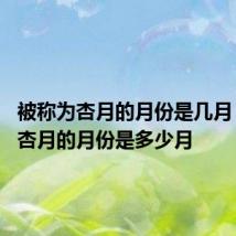 被称为杏月的月份是几月 被称为杏月的月份是多少月
