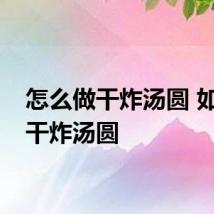 怎么做干炸汤圆 如何做干炸汤圆