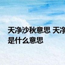 天净沙秋意思 天净沙秋是什么意思