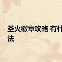 圣火徽章攻略 有什么方法