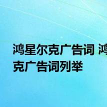 鸿星尔克广告词 鸿星尔克广告词列举