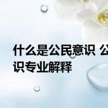 什么是公民意识 公民意识专业解释
