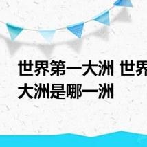 世界第一大洲 世界第一大洲是哪一洲