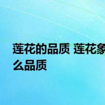 莲花的品质 莲花象征什么品质